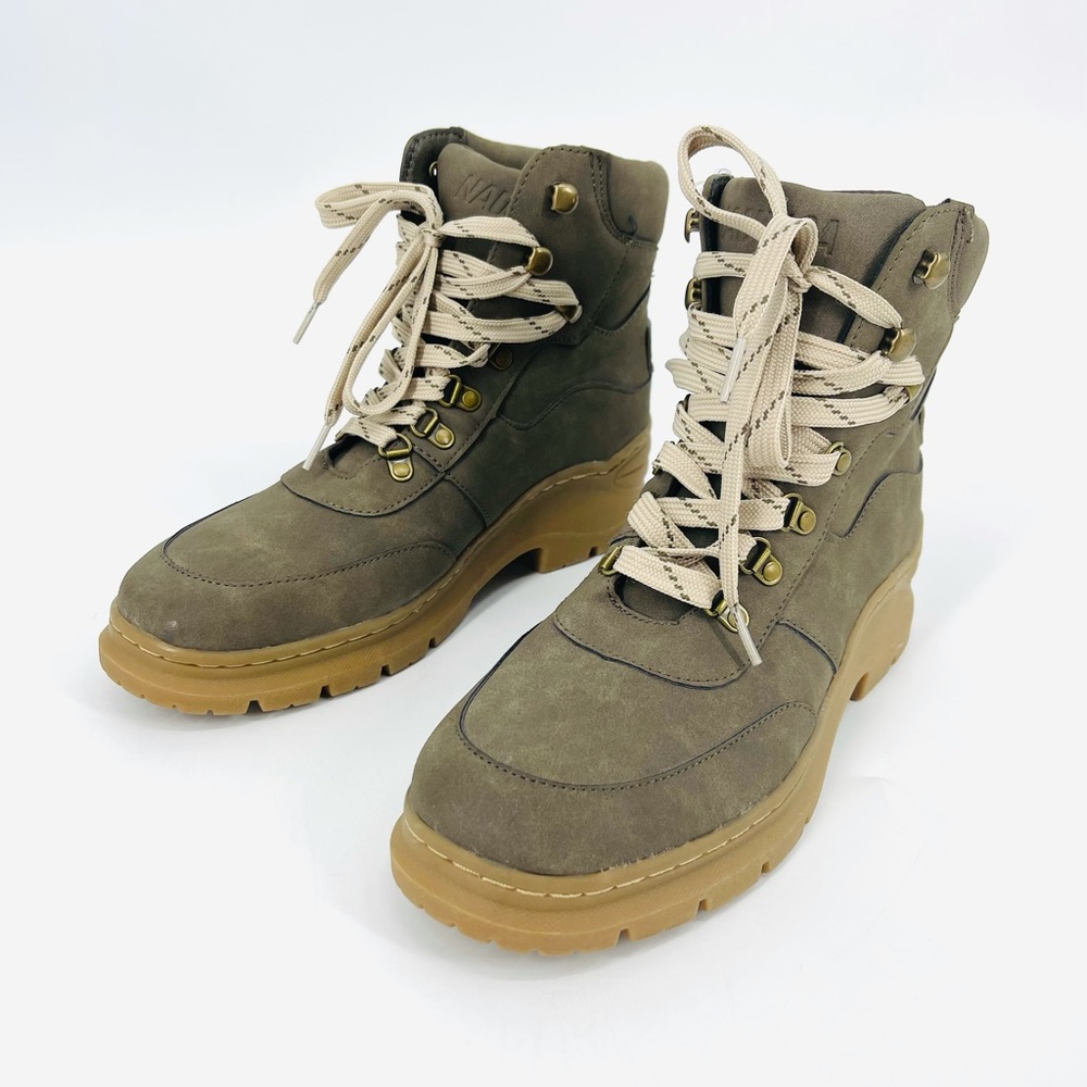 ✨ Nautica Military Green Lace Up Boots 7.5US - Picture 2 of 9